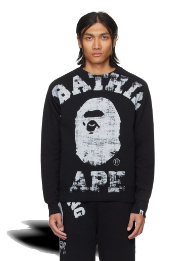 Sweatshirt BAPE Big College Sweatshirt Fekete | 001SWJ801002M