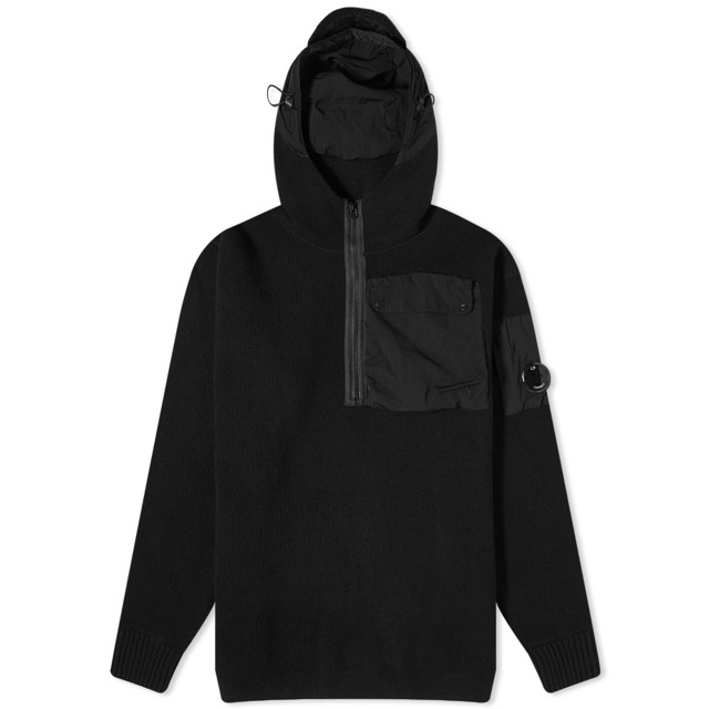 Lambswool Mixed Headed Zip Hoodie