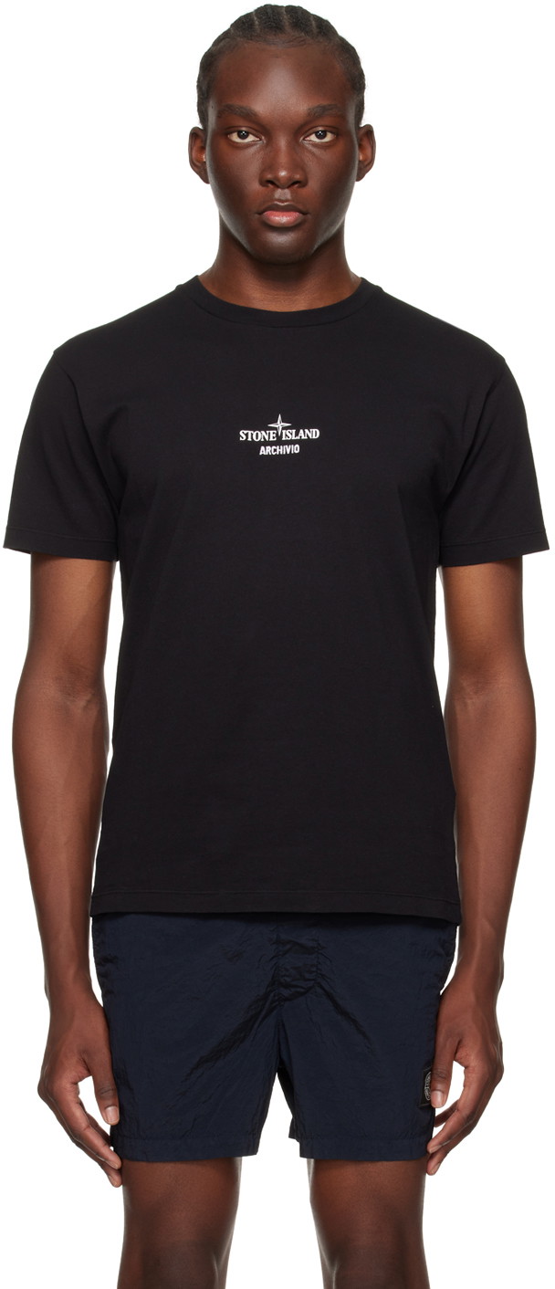 Póló Stone Island 'Archivio' T-Shirt Fekete | 80152NS91, 0