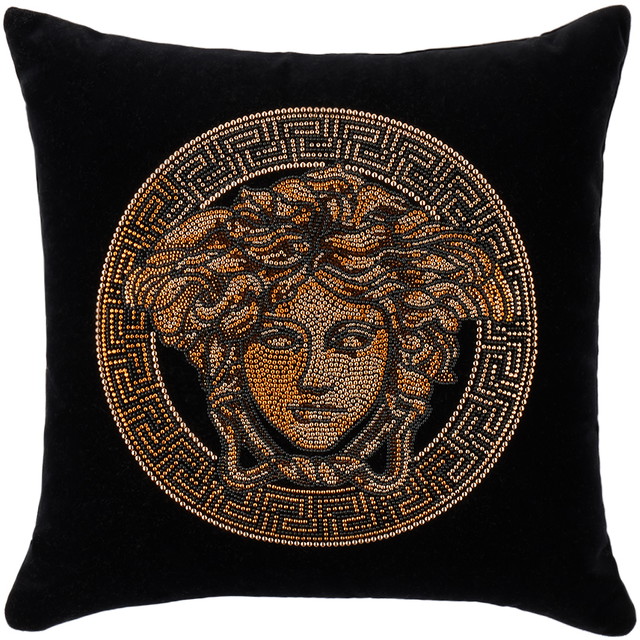 Lakberendezés Versace Black Studded Icon Cushion Fekete | ZCU454500_ZCOV0002