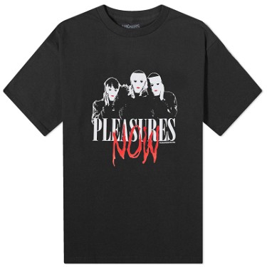 Póló Pleasures Masks T-Shirt Fekete | P23F052-BLK, 0