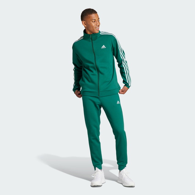 Tréningruha adidas Performance Basic 3-Stripes Fleece Zöld | IR8197