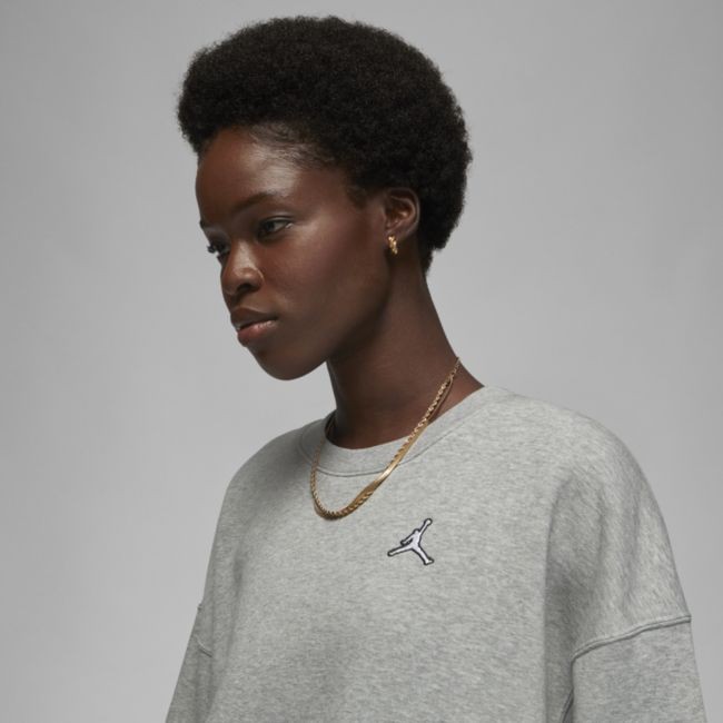 Sweatshirt Nike Brooklyn Fleece Crew-Neck Sweatshirt Szürke | DQ4462-063, 1
