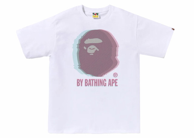 Póló BAPE BAPE Glitch Art By Bathing Tee White Fehér | 1K30-110-052