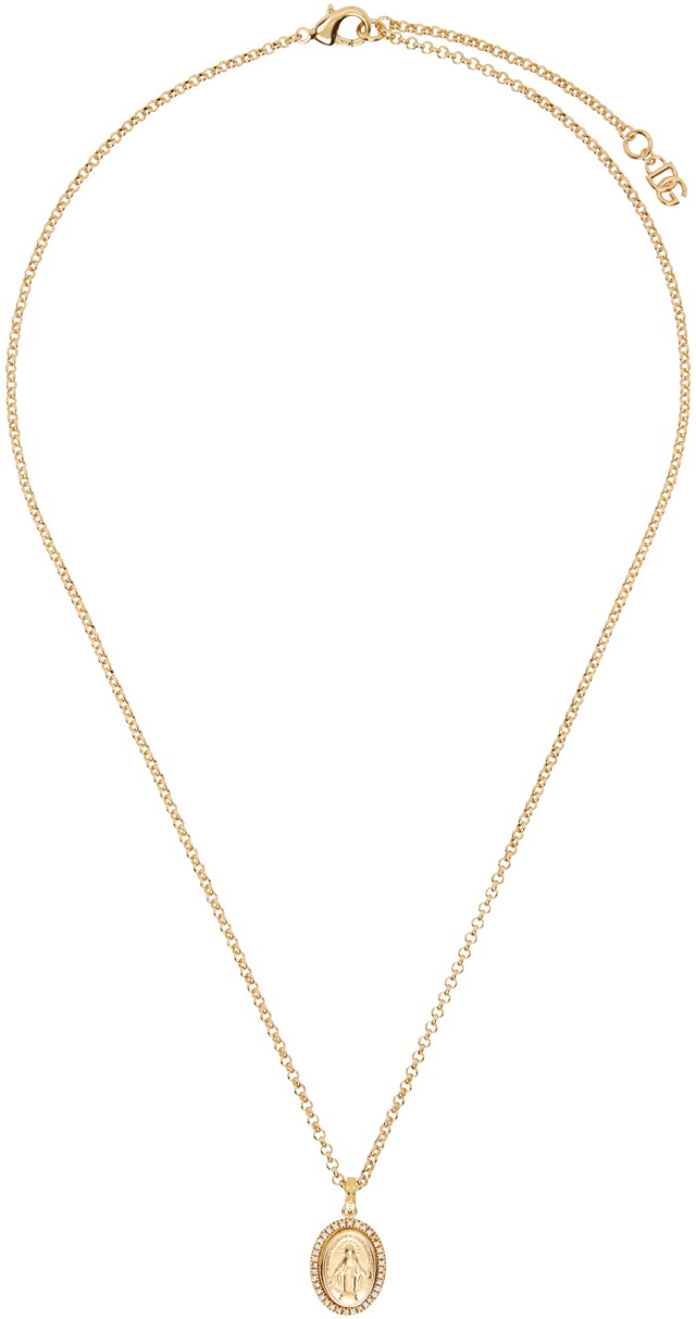 Gold Graphic Pendant Necklace