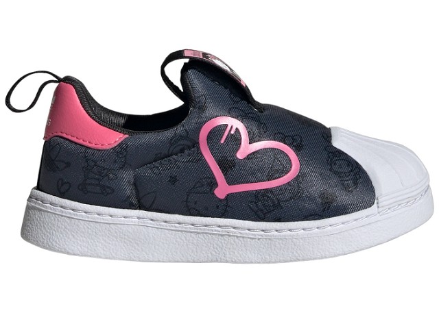 Sneakerek és cipők adidas Originals Superstar 360 Hello Kitty And Friends Carbon Core Black Pink Fusion (TD) Fekete | IF3553