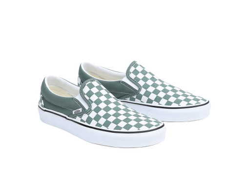 Sneakerek és cipők Vans VANS Chaussures Color Theory Classic Slip-on (color Theory Checkerboard Duck Green) Femme Vert, Taille 34.5 Zöld | VN0A5JMHYQW
