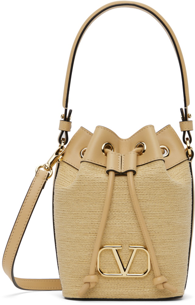 Hátizsákok Valentino Garavani Beige VLogo Mini Bucket Bag Bézs | 4W0P0Z44NEZ