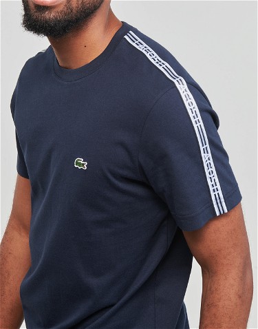 Pólóingek Lacoste Regular Fit Logo Stripe T-shirt Sötétkék | TH5071-166, 4