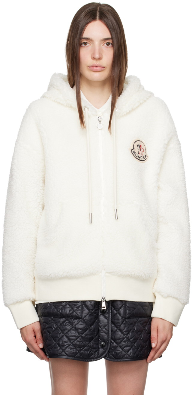 Sweatshirt Moncler Zip-Up Hoodie Fehér | I20938G0003289A5V