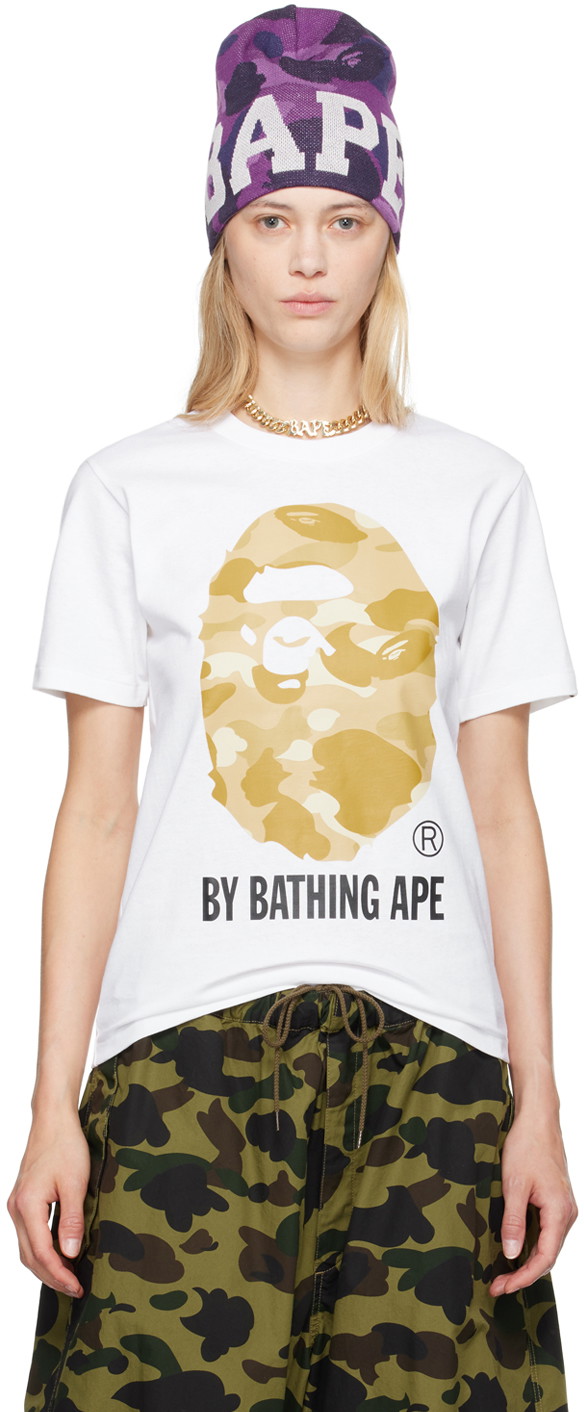 Póló BAPE BAPE White Color Camo By Bathing Ape T-Shirt Fehér | 001TEK302034L