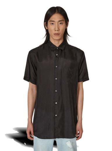 Ing Comme des Garçons Wrinkled Cupro Shirt Fekete | FK-B052-S23 1