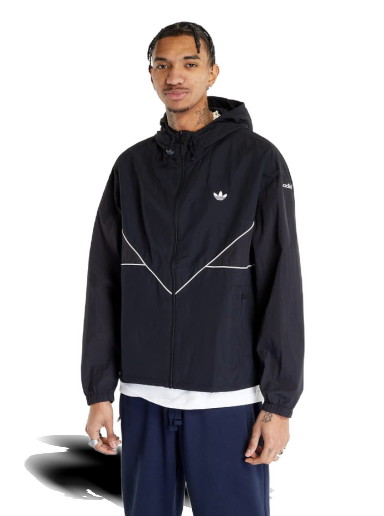 Dzsekik adidas Originals Větrovka adidas Originals Windbreaker Black Fekete | HR3322