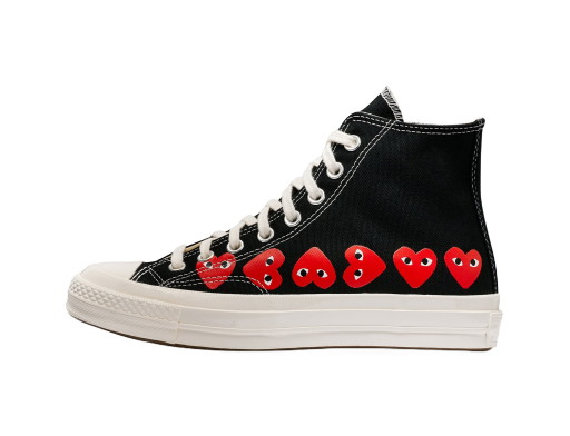 Sneakerek és cipők Converse Comme des Garcons x Chuck Taylor All Star 70 Hi PLAY "Multi-Heart Black" Fekete | A08147C/AZ-K127-001-1