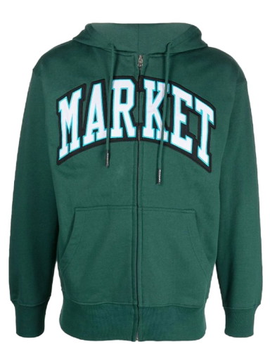 Sweatshirt MARKET Arc Zip-Up Hoodie Zöld | 397000384-2