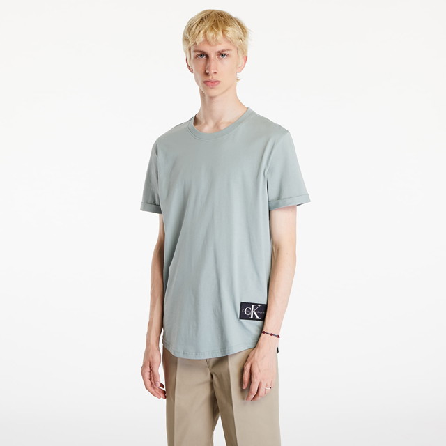 Póló CALVIN KLEIN Badge Turn Up Short Sleeve T-Shirt Slate Gray Szürke | J30J323482 PFF