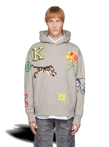 Sweatshirt KENZO Pixels Hoodie Szürke | FD55SW4674ME