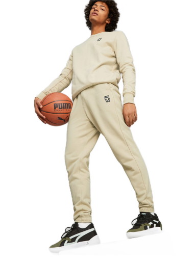 Sweatpants Puma Pivot EMB Basketball Sweatpants Bézs | 533251_13