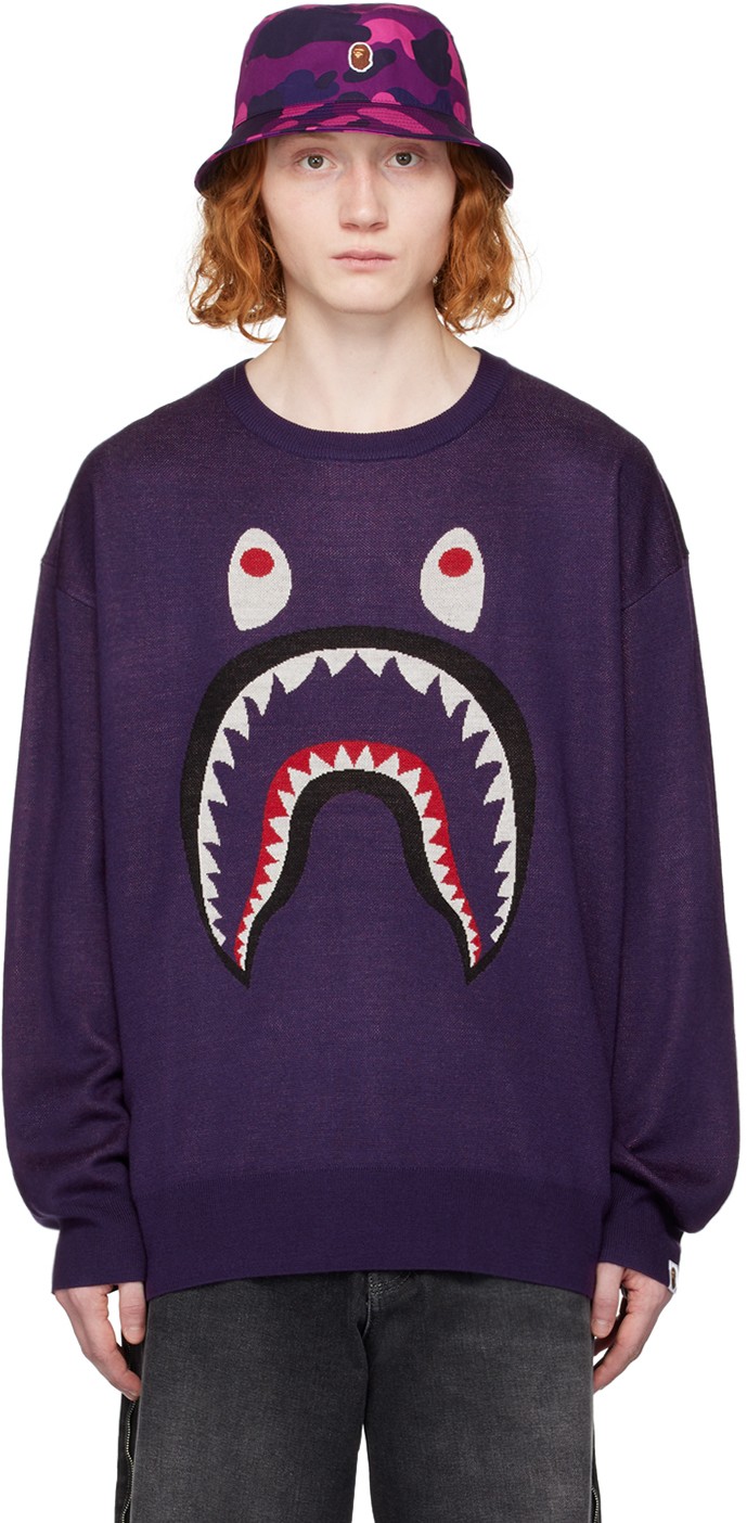 Pulóver BAPE Shark Sweater Orgona | 001KNJ801006M, 0