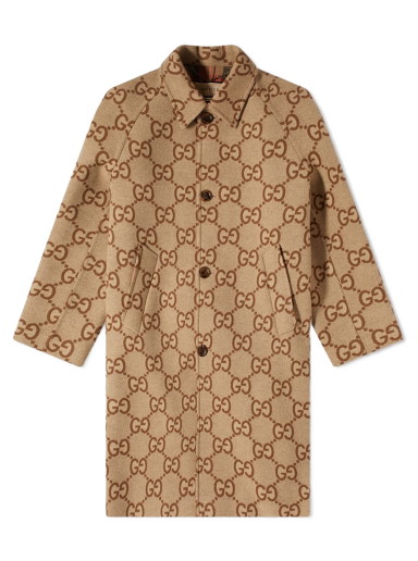 Kabátok Gucci GG Car Coat Camel Barna | 698708-ZAIT6-2183