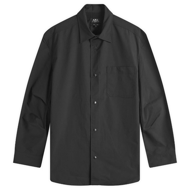 Dzsekik A.P.C. Taku Showerproof Shirt Jacket Fekete | PSAIY-H02950-LZA