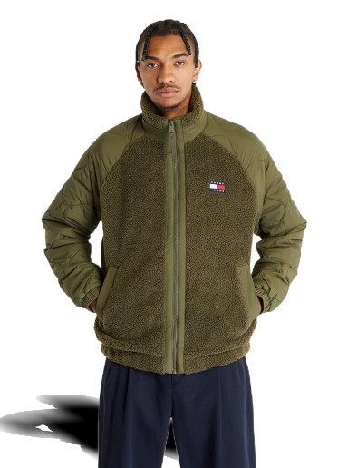 Dzsekik Tommy Hilfiger Mix Media Sherpa Drab Zöld | DM0DM17236 MR1