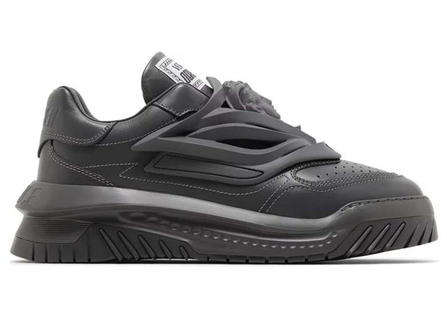Sneakerek és cipők Versace Odissea Caged Rubber Medusa Sneaker Fossil Grey Fekete | 1004524-1A03180-1E440