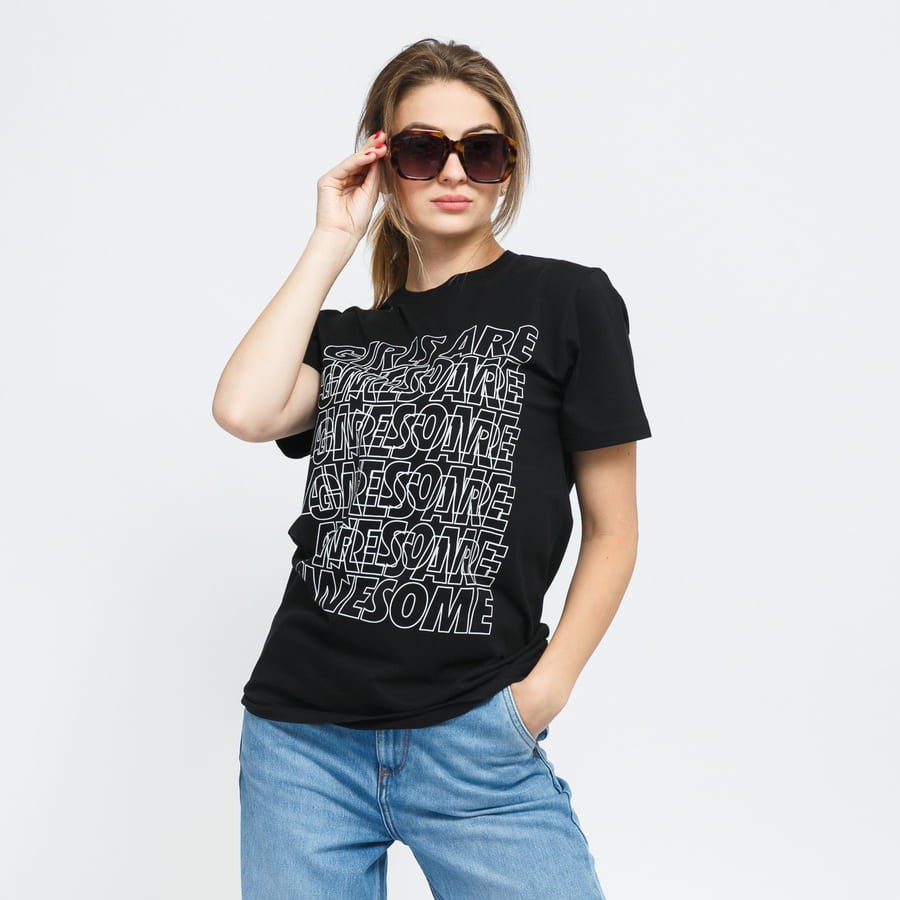 Póló Girls Are Awesome Messy Morning Tee Fekete | 71583, 0