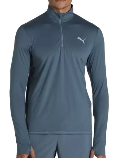 Póló Puma Run Favorite 1/4 Zip Tee Sötétkék | 52021118