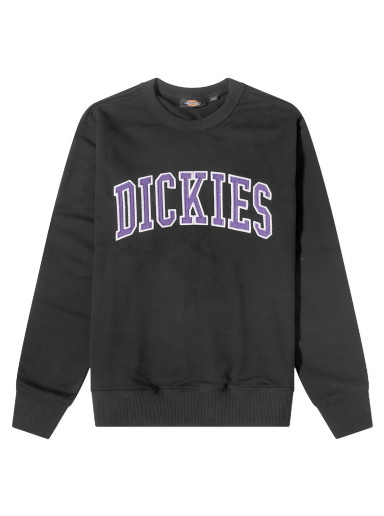 Pulóver Dickies Aitkin College Logo Crewneck Fekete | DK0A4XABG411