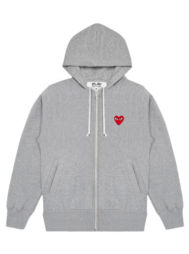 Sweatshirt Comme des Garçons Play Multi Heart Zip Up Hoodie Szürke | AZ T250 051 1