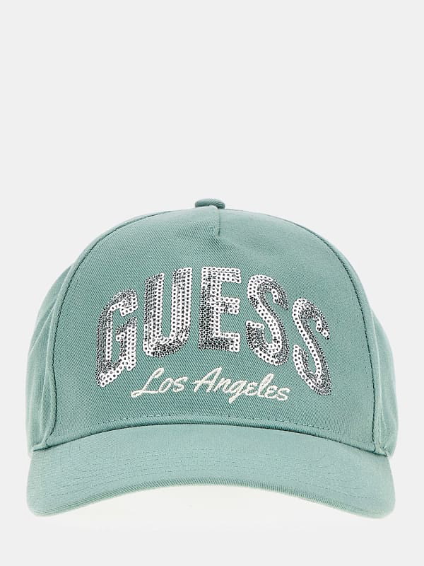 Kupakok GUESS Sequins Logo Baseball Cap Kék | W4GZ19WEGD0