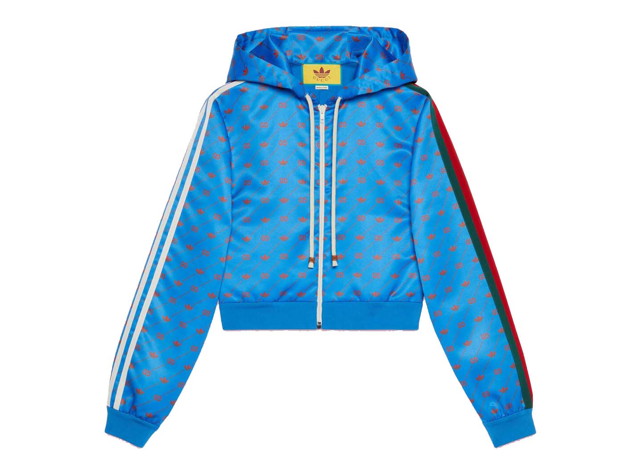 Dzsekik Gucci adidas x Zip Jacket Blue Kék | 693421 XJEBI 6269