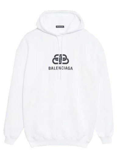 Sweatshirt Balenciaga BB Fleece Hoodie Fehér | 570811TEV199044