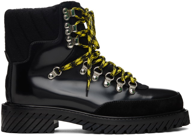 Sneakerek és cipők Off-White Gstaad Lace-Up Boots Fekete | OMID028F23LEA0011010