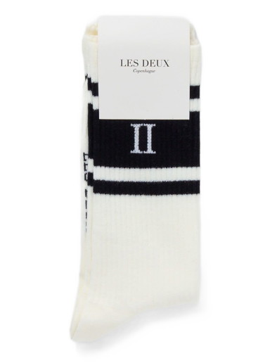 Zoknik és harisnyanadrágok Les Deux William Stripe 2-Pack Socks Fehér | 5711934677521