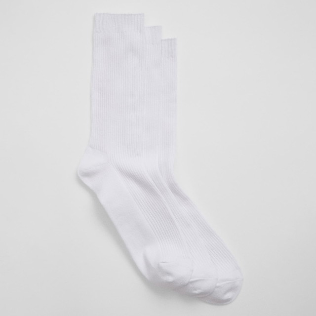 Zoknik és harisnyanadrágok GAP Basic Crew Socks 3-Pack Optic White V6 Fehér | 733789-03