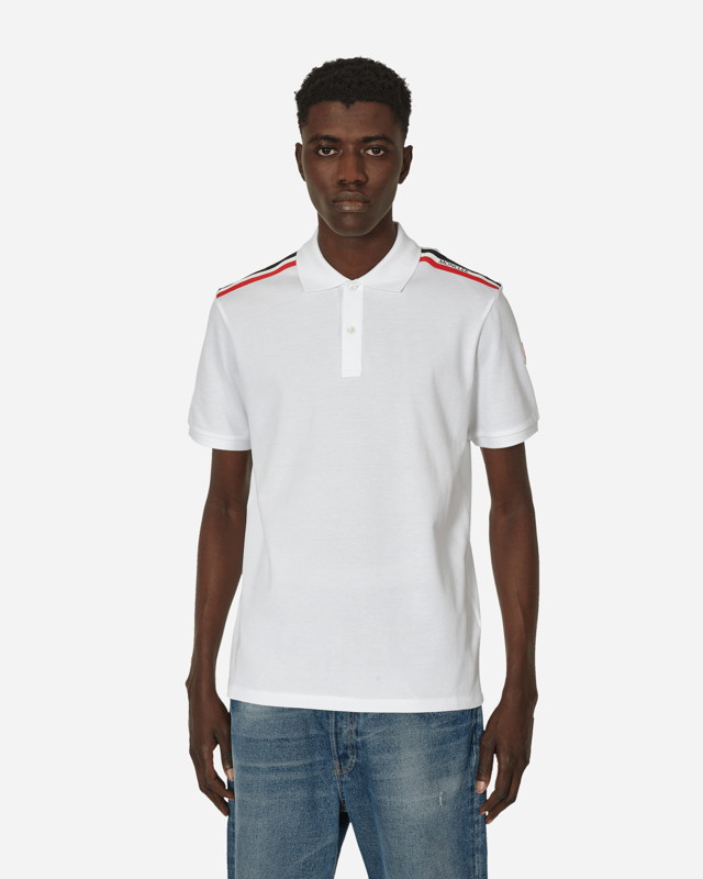 Ing Moncler Striped Polo Shirt Fehér | 8A0002089A16 002