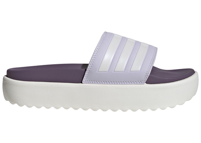 Sneakerek és cipők adidas Originals adidas Adilette Platform Slides Silver Dawn Zero Metalic Shadow Violet (Women's) Szürke | IF3421