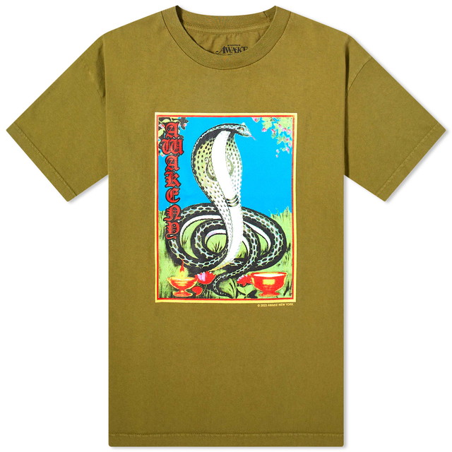 Póló Awake NY Cobra T-Shirt Zöld | AWK-FW23-TS004-FTG