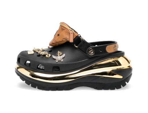 Sneakerek és cipők Crocs MCM x Mega Crush Clog "Belt Bag Bracelet Black" Fekete | 209357-001