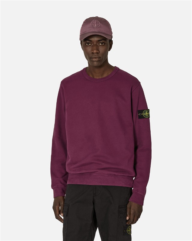 Sweatshirt Stone Island Garment Dyed Crewneck Sweatshirt Dark Burgundy Burgundia | 811562420 V0011