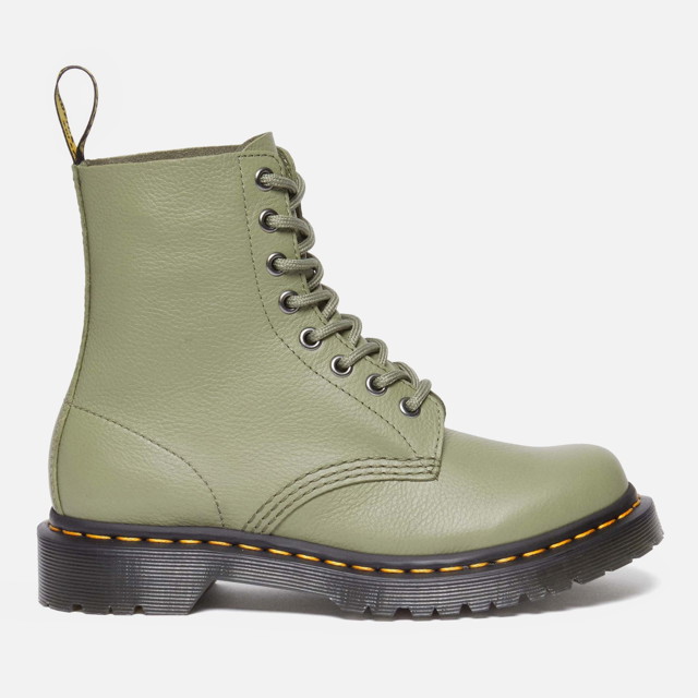 Sneakerek és cipők Dr. Martens 1460 Pascal Virginia Leather 8-Eye Boots - Muted Olive Szürke | 31693357