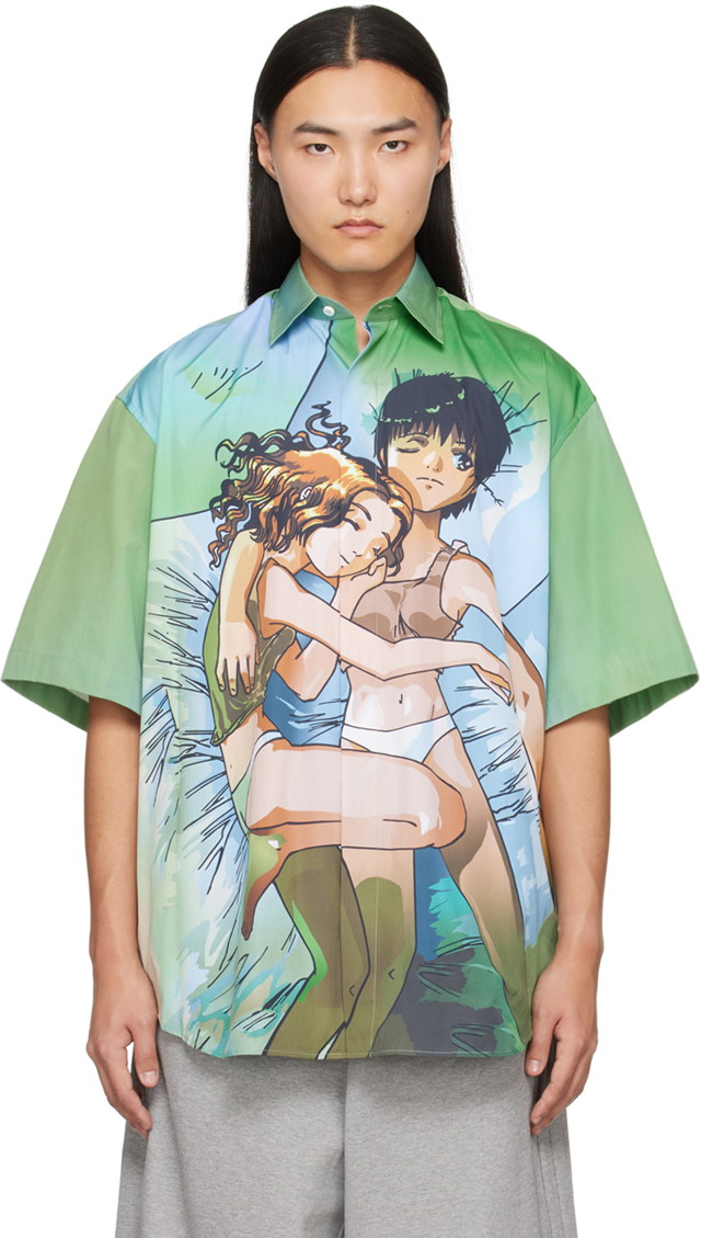 Ing VETEMENTS Anime Shirt Zöld | UE64SH900Z