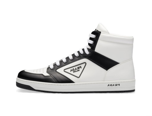 Sneakerek és cipők Prada District High 'White Black White Leather' Fehér | 2TE182_3LJ6_F0964