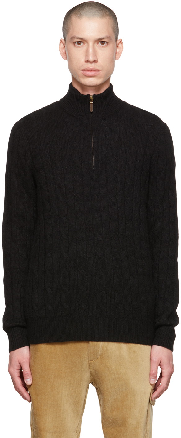 Black Half-Zip Sweater