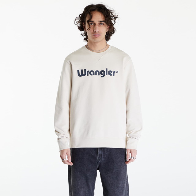 Sweatshirt Wrangler Logo Crew Sweat Beige Bézs | 112350538