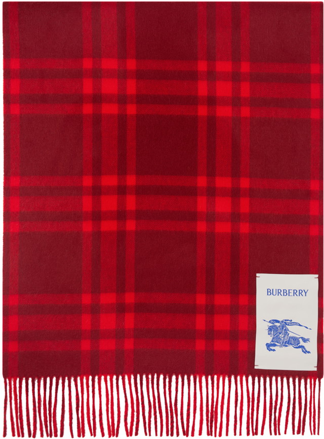 Sálak és kendők Burberry Check Scarf Red Burgundia | 8076255