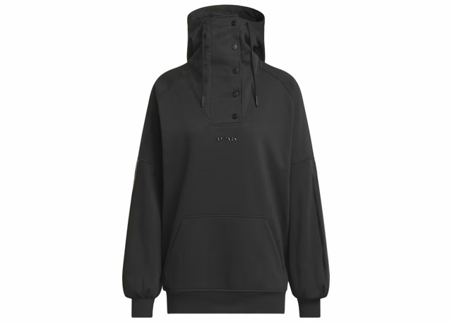 Sweatshirt adidas x IVY PARK Park Snapneck Hoodie Fekete | IK9647