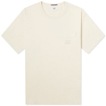 C.P. Company 30/2 Mercerized Jersey Twisted Pocket T-Shirt in Pistachio Shell CMTS123A-006203W-402